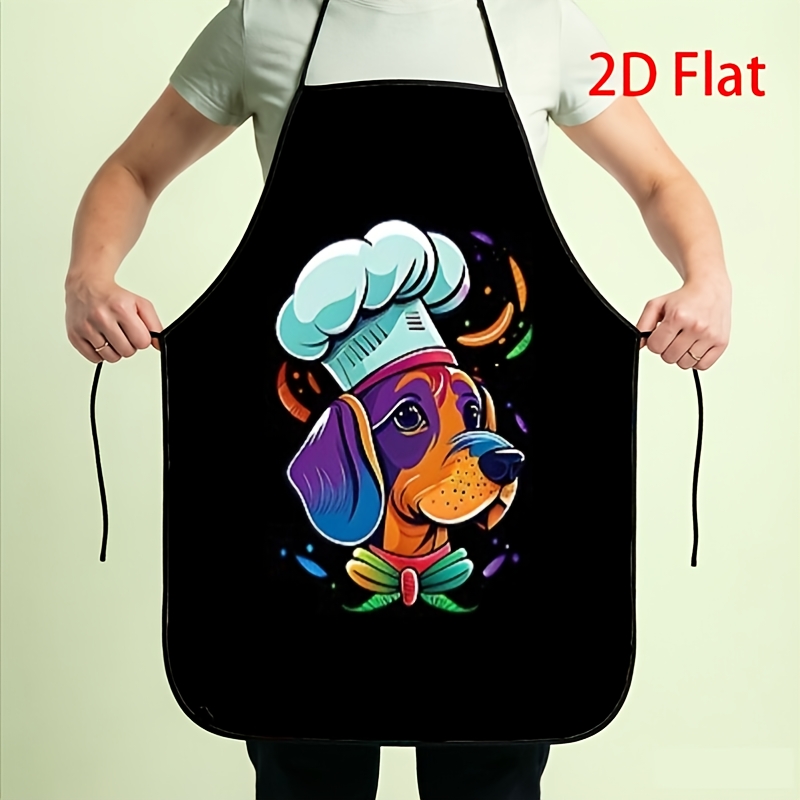 Home Cooking For Dogs - Funny Dog Chef Apron, Colorful Puppy