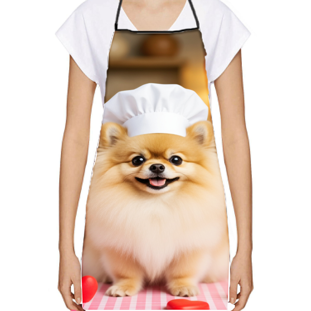 Cute Pomeranian Chef Apron, Fu - Home Cooking For Dogs 评论和价格