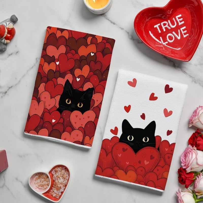 2Pcs, Heart-Shaped Black Cat K - Home Cooking For Cats 评论和价格