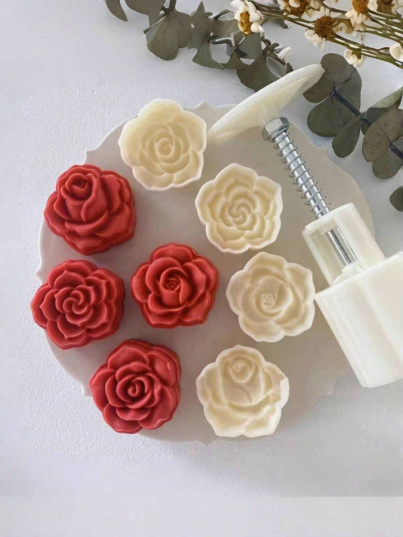 Rose Shaped Mooncake Mold Setw - Home Cooking Asian 评论和价格