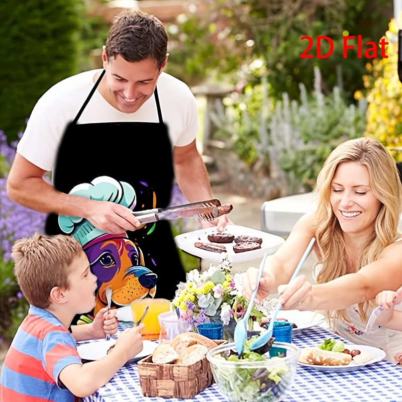 Funny Dog Chef Apron, Colorful - Home Cooking For Dogs 评论和价格