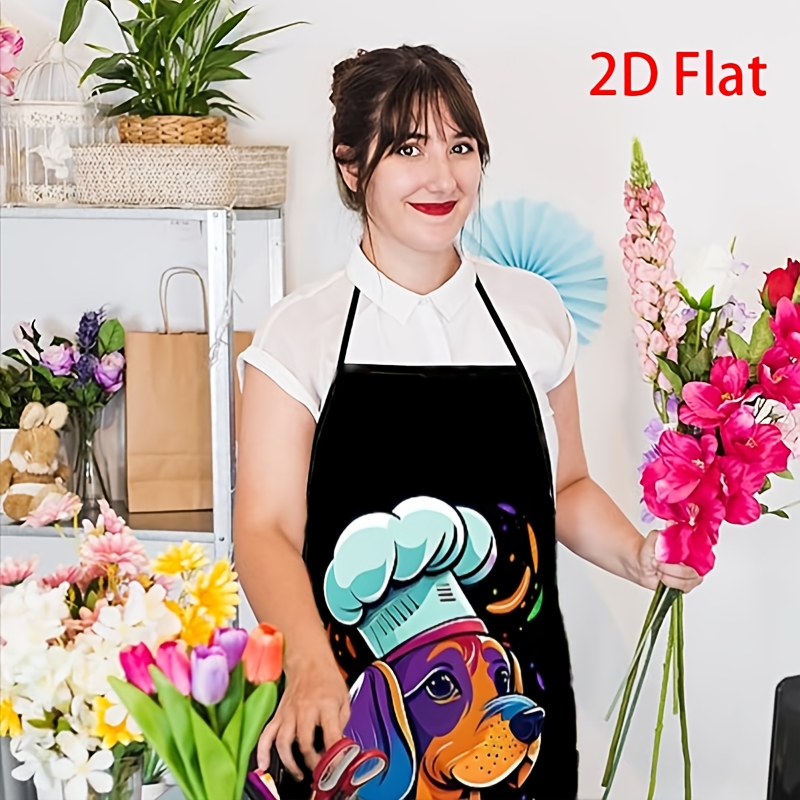 Funny Dog Chef Apron, Colorful - Home Cooking For Dogs 评论和价格