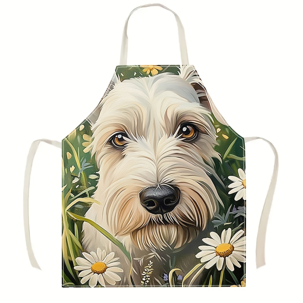 Cute White Dog Apron, Floral P - Home Cooking For Dogs 评论和价格