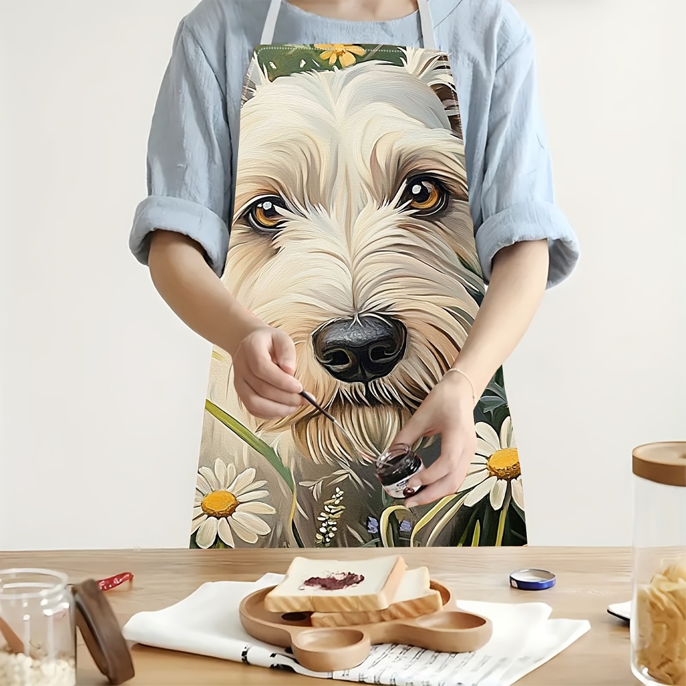 Cute White Dog Apron, Floral P - Home Cooking For Dogs 评论和价格