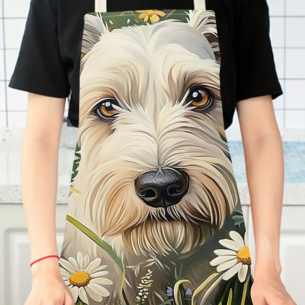 Cute White Dog Apron, Floral P - Home Cooking For Dogs 评论和价格