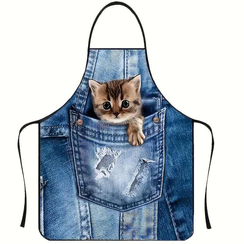 1pc Cute Denim Blue Pocket Cat - Home Cooking For Cats 评论和价格