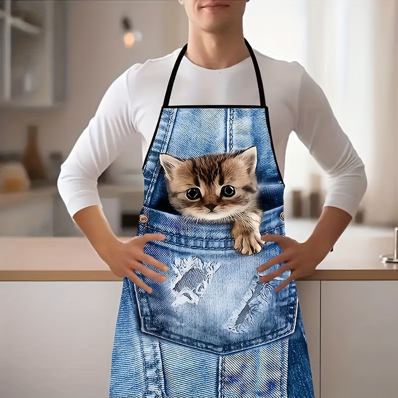 1pc Cute Denim Blue Pocket Cat - Home Cooking For Cats 评论和价格