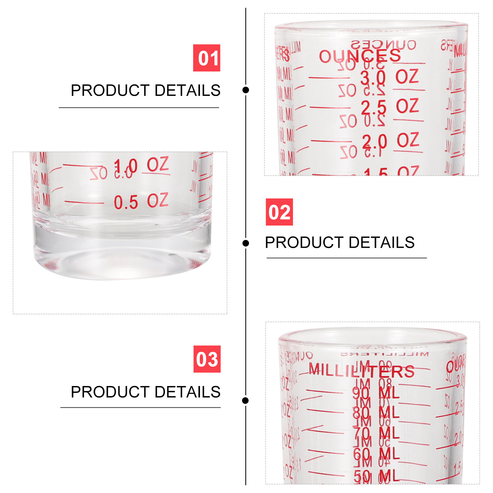3Pcs Glass Measuring Cups Set  - Home Cooking In 评论和价格