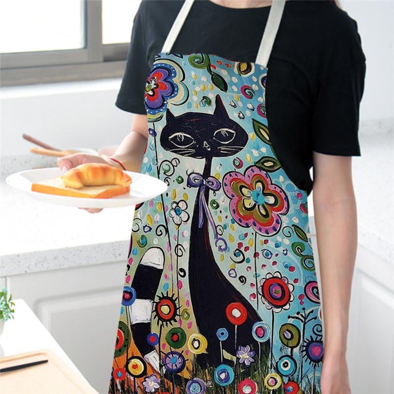 Flower Kitchen Cooking Apron C - Home Cooking For Cats 评论和价格