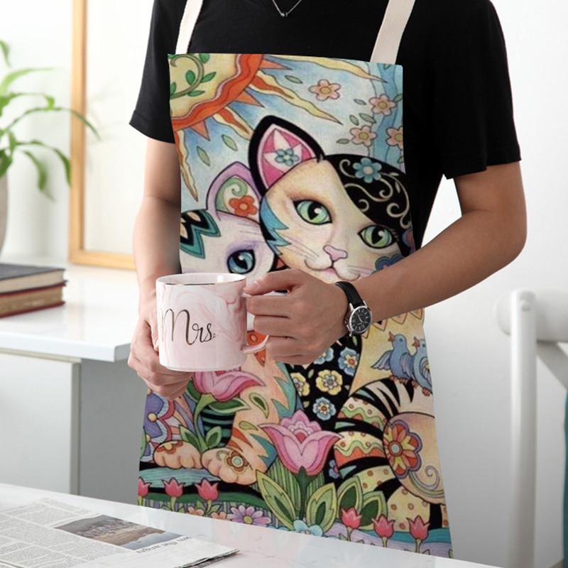 Flower Kitchen Cooking Apron C - Home Cooking For Cats 评论和价格
