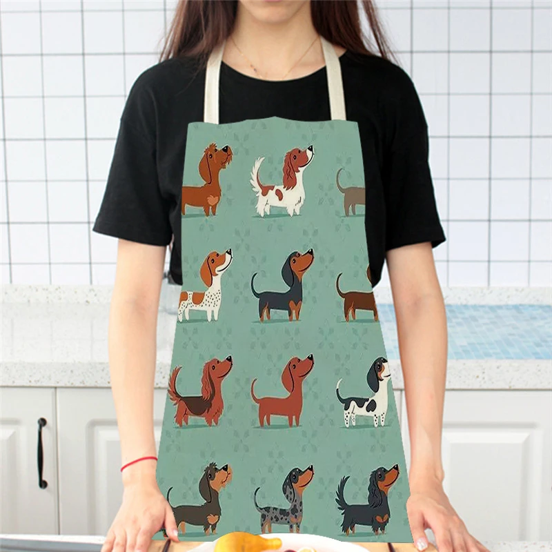 Cartoon Dog Printed Kitchen Ap - Home Cooking For Dogs 评论和价格