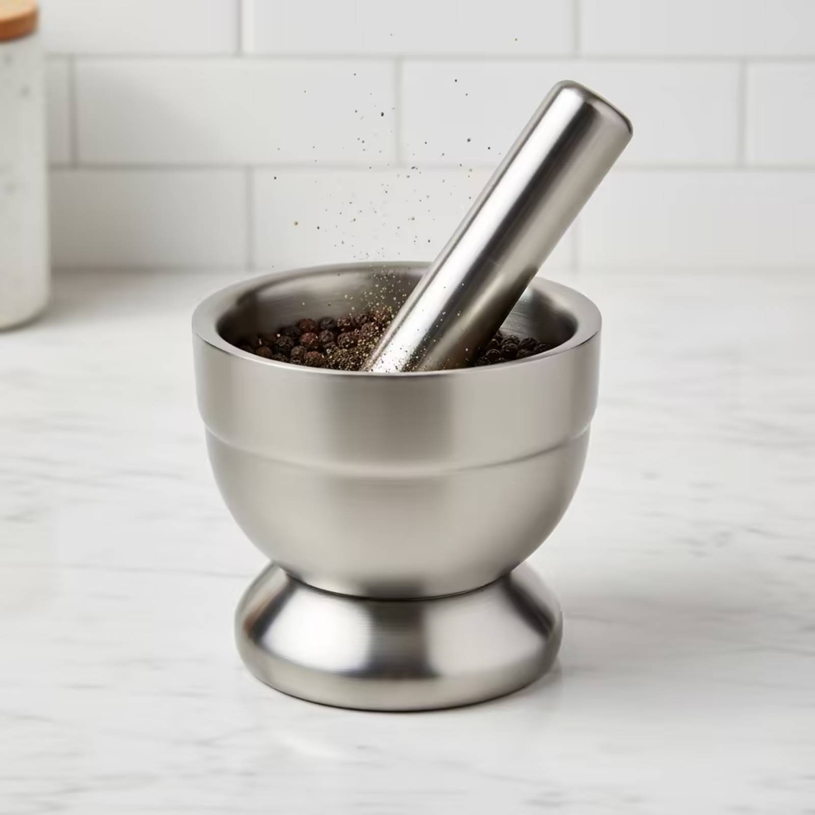 Mortar and Pestle with Lid Mes - Home Cooking In 评论和价格