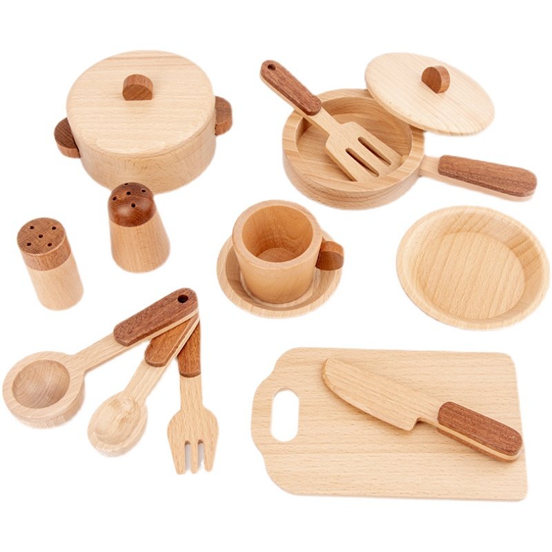 Maoduo Toys Beech Wooden Kids  - Home Cooking Utensils 评论和价格