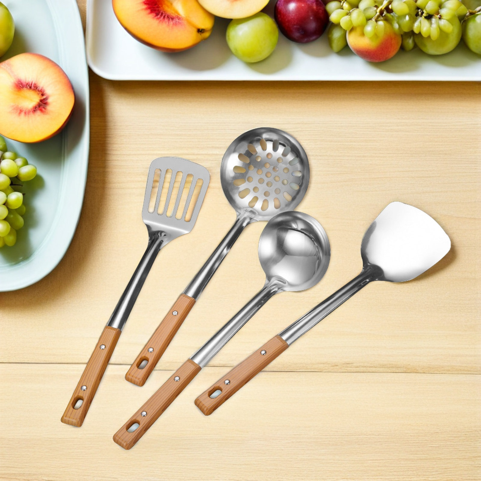 4Pcs Stainless Steel Cooking U - Home Cooking Utensils 评论和价格