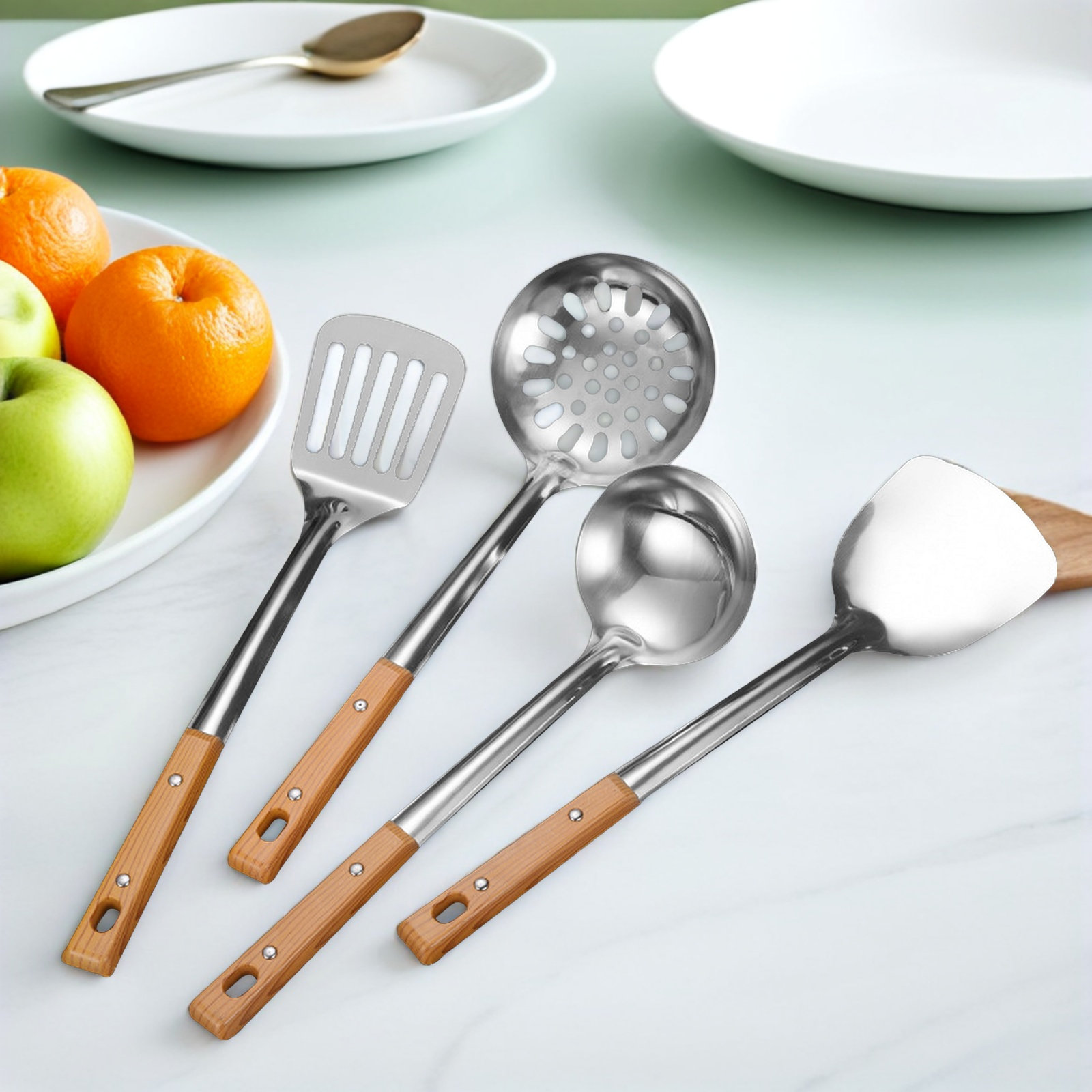 4Pcs Stainless Steel Cooking U - Home Cooking Utensils 评论和价格