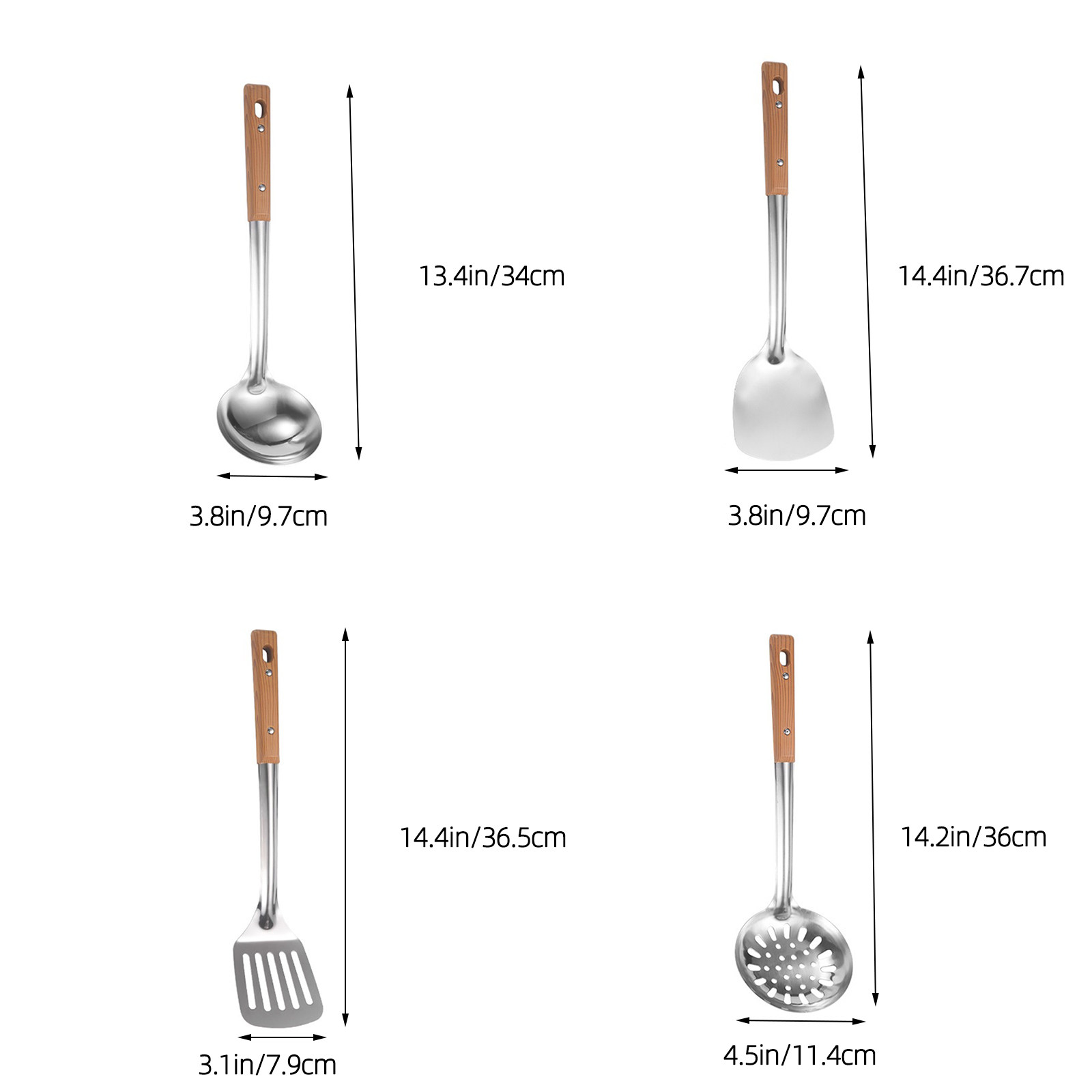 4Pcs Stainless Steel Cooking U - Home Cooking Utensils 评论和价格