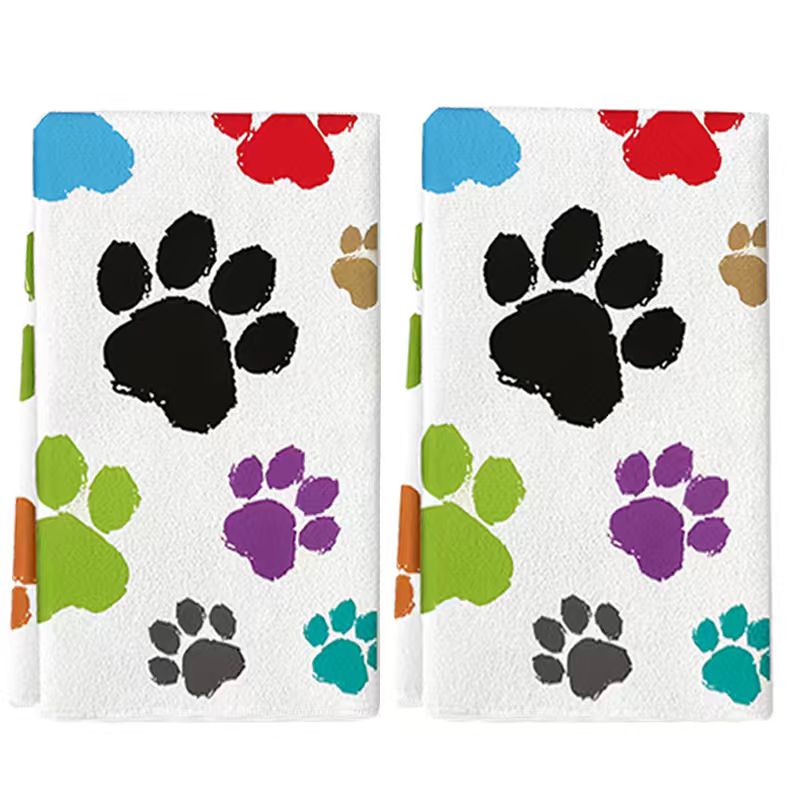 2Pcs, Colorful Dog Paw Print K - Home Cooking For Dogs 评论和价格