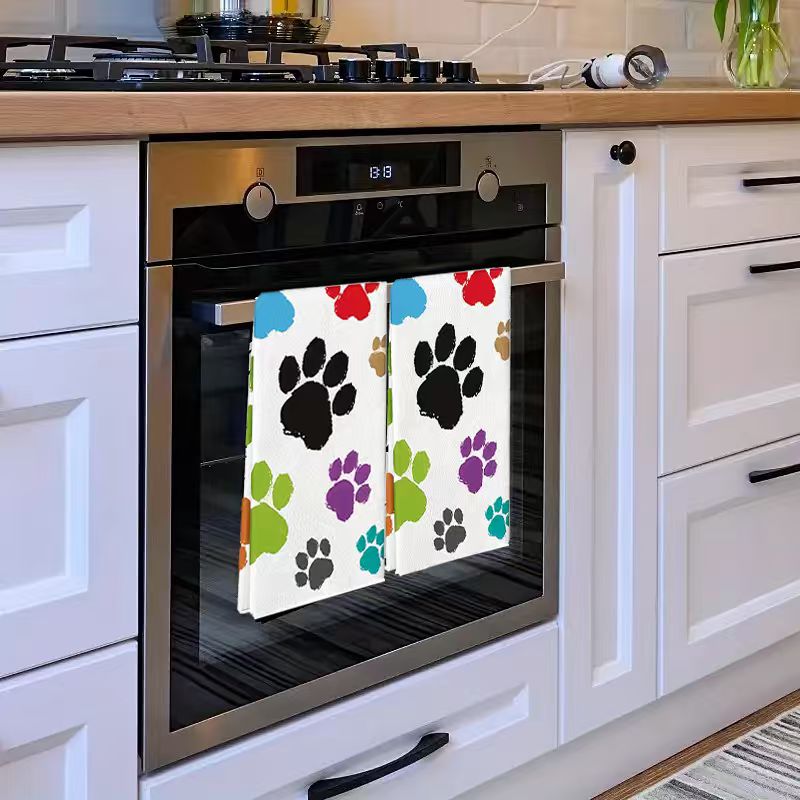 2Pcs, Colorful Dog Paw Print K - Home Cooking For Dogs 评论和价格