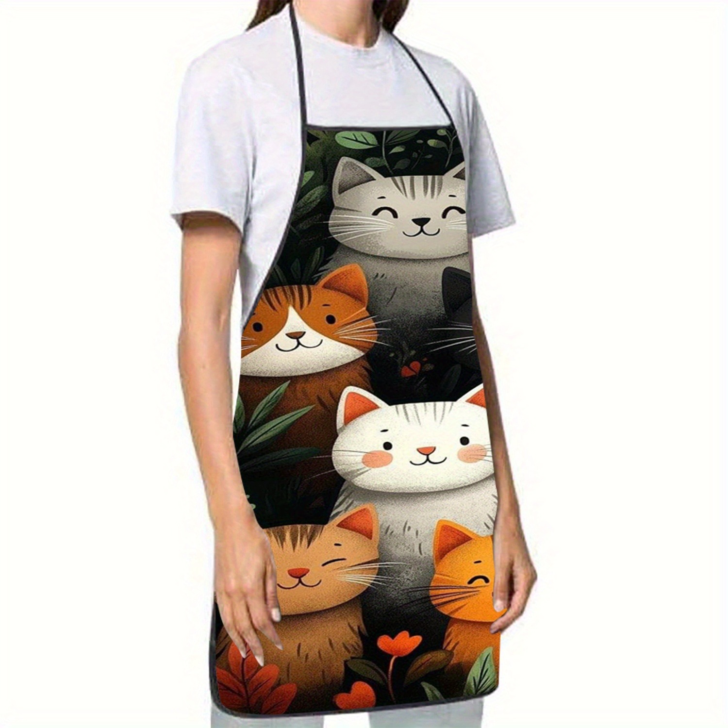 Cute Cartoon Cat Print Polyest - Home Cooking For Cats 评论和价格