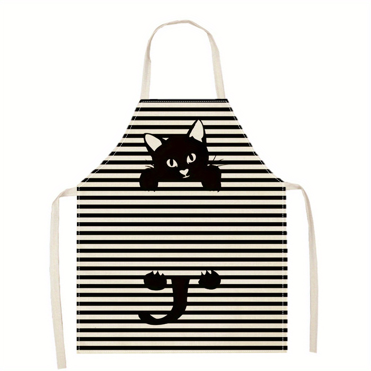 Linen Apron Funny Cat Sunglass - Home Cooking For Cats 评论和价格